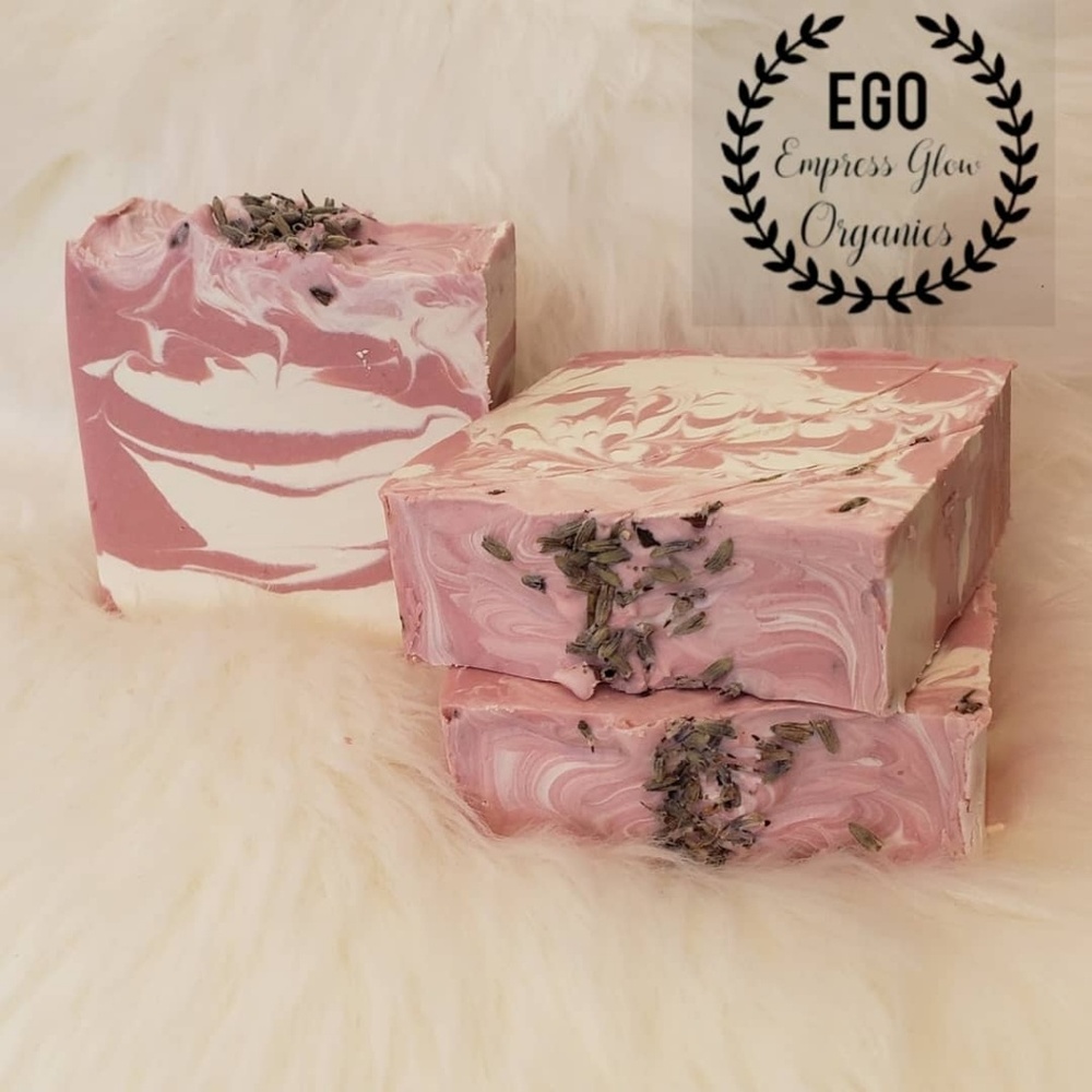All Natural handmade Soap Topped with Lavender